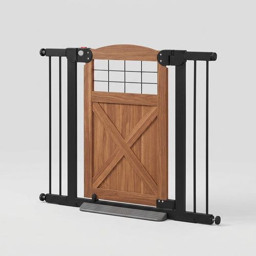 Walnut Barn-Door Pet Gate